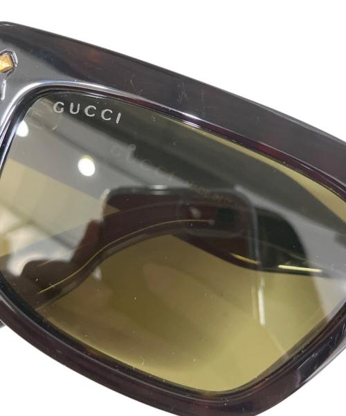 GUCCI（グッチ）GUCCI (グッチ) スクエア型 セルフレーム フルリム ロゴ アイウェア ブラック サイズ:56□17-145の古着・服飾アイテム