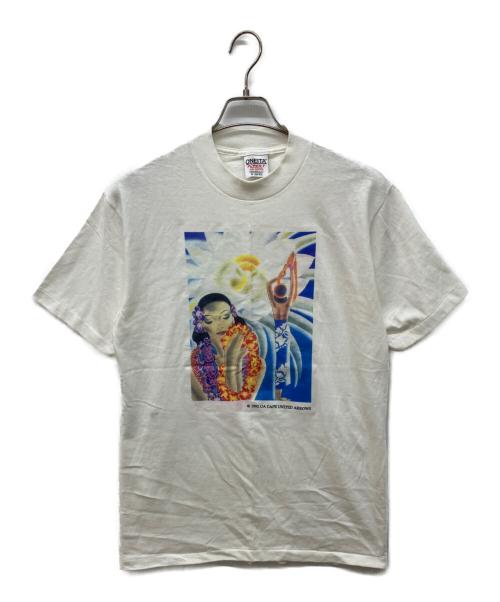 ONEITA（オニータ）ONEITA (オニータ)  90's　プリントTシャツ　1992 UA CAFE UNITED ARROWS シングルステッチ ホワイト サイズ:Mの古着・服飾アイテム