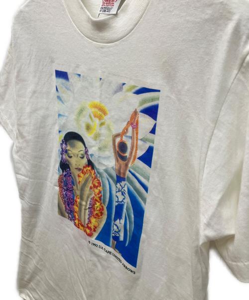 ONEITA（オニータ）ONEITA (オニータ)  90's　プリントTシャツ　1992 UA CAFE UNITED ARROWS シングルステッチ ホワイト サイズ:Mの古着・服飾アイテム