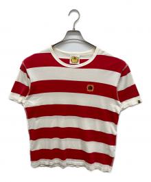 A BATHING APE（アベイシングエイプ）の古着「ボーダーTシャツ」｜レッド×ホワイト