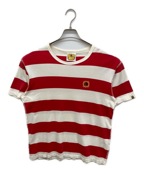 A BATHING APE（アベイシングエイプ）A BATHING APE (アベイシングエイプ) ボーダーTシャツ レッド×ホワイト サイズ:不明の古着・服飾アイテム