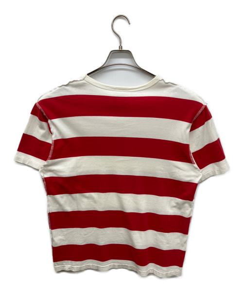 A BATHING APE（アベイシングエイプ）A BATHING APE (アベイシングエイプ) ボーダーTシャツ レッド×ホワイト サイズ:不明の古着・服飾アイテム