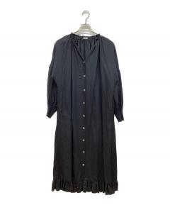 ☆ご予約品　新品未使用 BRILL ロングシャツワンピース　ブラック 中古・古着通販】BRILL (ブリル) ロングシャツワンピース ブラック