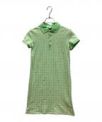 POLO RALPH LAURENポロ・ラルフローレン）の古着「チェックシャツワンピース」｜黄緑