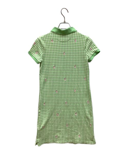 POLO RALPH LAUREN（ポロ・ラルフローレン）POLO RALPH LAUREN (ポロ・ラルフローレン) チェックシャツワンピース 黄緑 サイズ:Lの古着・服飾アイテム