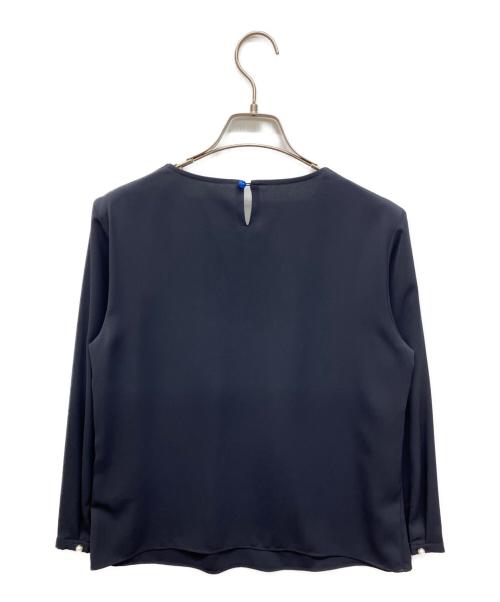 UNTITLED（アンタイトル）UNTITLED (アンタイトル) ジョーゼットブラウス ネイビー サイズ:2の古着・服飾アイテム