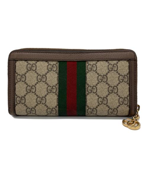 GUCCI（グッチ）GUCCI (グッチ) オフィディア GG ジップアラウンドウォレット ベージュの古着・服飾アイテム