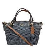 COACHコーチ）の古着「2WAYショルダーバッグ　エクスプローデッド キャンバスバッグ」｜ブルー