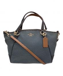 COACH（コーチ）の古着「2WAYショルダーバッグ　エクスプローデッド キャンバスバッグ」｜ブルー