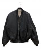 BUZZ RICKSON'S×UNUSEDバズリクソンズ×アンユーズド）の古着「MA-1　リバーシブルジャケット」｜ブラック×グレー