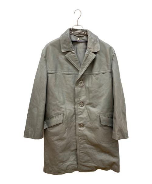 Nikator（二カトール）Nikator (二カトール) レザーコート グレー サイズ:5252の古着・服飾アイテム