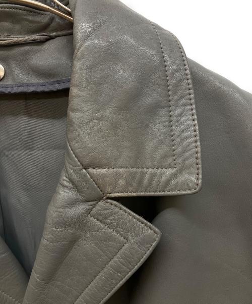 Nikator（二カトール）Nikator (二カトール) レザーコート グレー サイズ:5252の古着・服飾アイテム