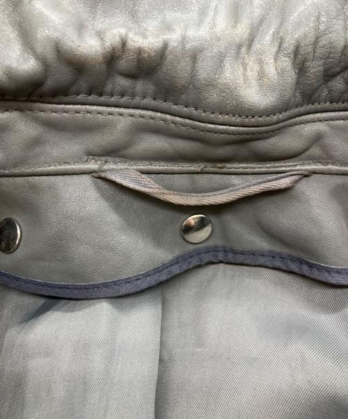 Nikator（二カトール）Nikator (二カトール) レザーコート グレー サイズ:5252の古着・服飾アイテム