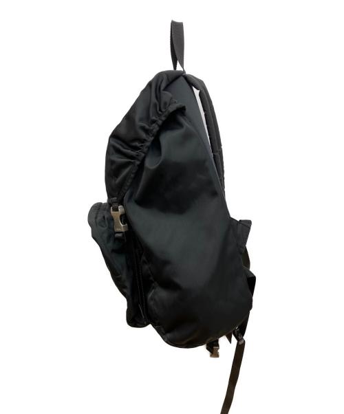 PRADA（プラダ）PRADA (プラダ) Re-Nylon xサフィアーノレザー バックパック　ナイロンリュック　バックパック ブラックの古着・服飾アイテム