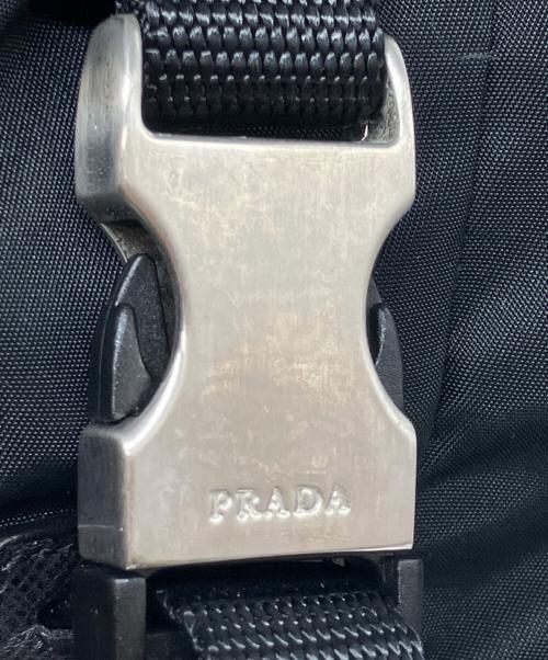 PRADA（プラダ）PRADA (プラダ) Re-Nylon xサフィアーノレザー バックパック　ナイロンリュック　バックパック ブラックの古着・服飾アイテム