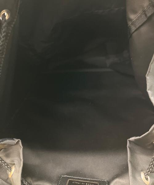 PRADA（プラダ）PRADA (プラダ) Re-Nylon xサフィアーノレザー バックパック　ナイロンリュック　バックパック ブラックの古着・服飾アイテム