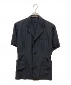 Y'sワイズ）の古着「半袖シャツジャケット」｜ブラック