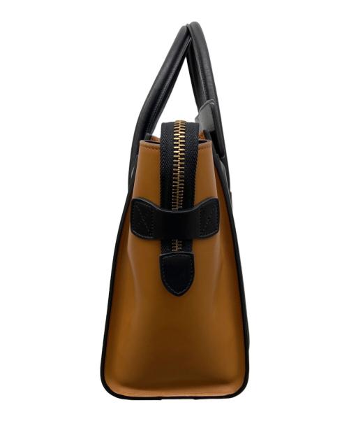 CELINE（セリーヌ）CELINE (セリーヌ) ラゲージマイクロショッパー ベージュ×ブラックの古着・服飾アイテム