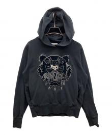 KENZO（ケンゾー）の古着「タイガー刺繍プルオーバーフーディー」｜ブラック