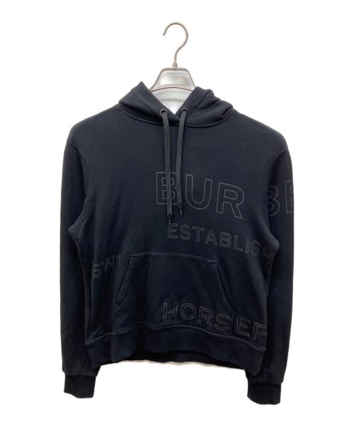 BURBERRY（バーバリー）BURBERRY (バーバリー) HORSEFERRY COTTON HOODIE ブラック サイズ:Sの古着・服飾アイテム