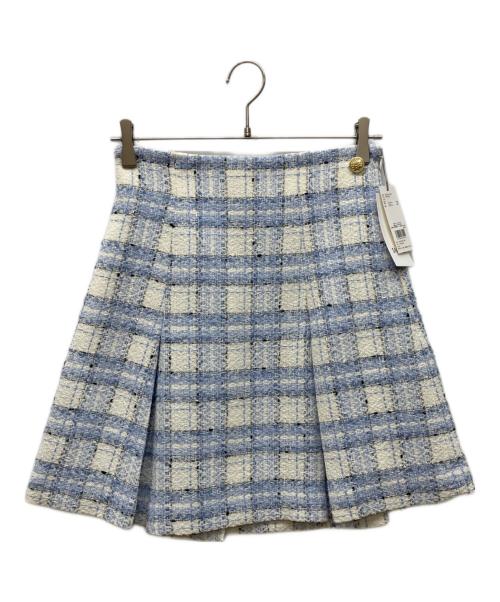 Snidel（スナイデル）Snidel (スナイデル) バリエツイードスカート スカイブルー サイズ:1の古着・服飾アイテム