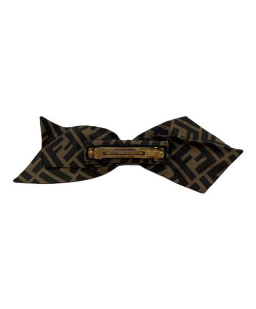 FENDI（フェンディ）FENDI (フェンディ) ブラウンツイル ヘアクリップ ブラウンの古着・服飾アイテム