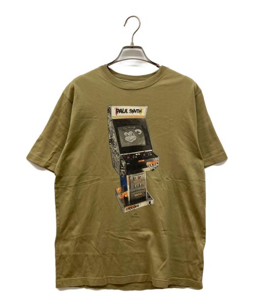 PS Paul Smith（ＰＳポールスミス）PS Paul Smith (ＰＳポールスミス) 'Arcade Game' プリントオーガニックコットンTシャツ ブラウン サイズ:Lの古着・服飾アイテム