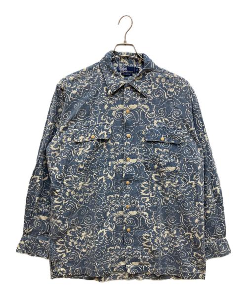 POLO RALPH LAUREN（ポロ・ラルフローレン）POLO RALPH LAUREN (ポロ・ラルフローレン) オープンカラーアロハシャツ ネイビー サイズ:Mの古着・服飾アイテム