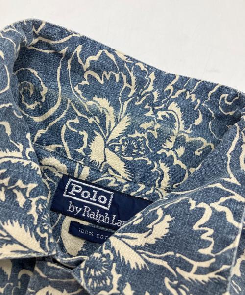 POLO RALPH LAUREN（ポロ・ラルフローレン）POLO RALPH LAUREN (ポロ・ラルフローレン) オープンカラーアロハシャツ ネイビー サイズ:Mの古着・服飾アイテム