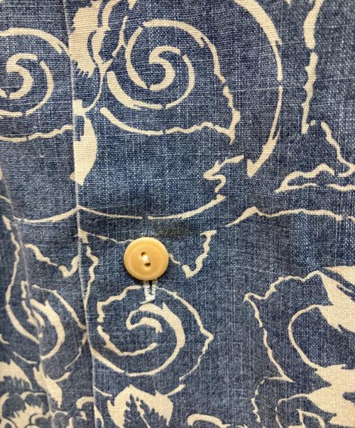 POLO RALPH LAUREN（ポロ・ラルフローレン）POLO RALPH LAUREN (ポロ・ラルフローレン) オープンカラーアロハシャツ ネイビー サイズ:Mの古着・服飾アイテム