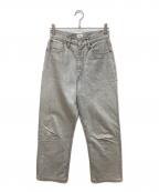 CIOTAシオタ）の古着「スビンコットン 13.5oz ハイウエスト デニム パンツ」｜グレー