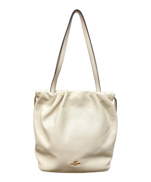 COACH（コーチ）COACH (コーチ) ドローストリングトート バッグ ホワイトの古着・服飾アイテム