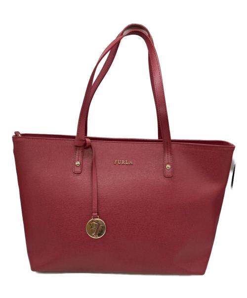 FURLA（フルラ）FURLA (フルラ) レザートートバッグ レッドの古着・服飾アイテム