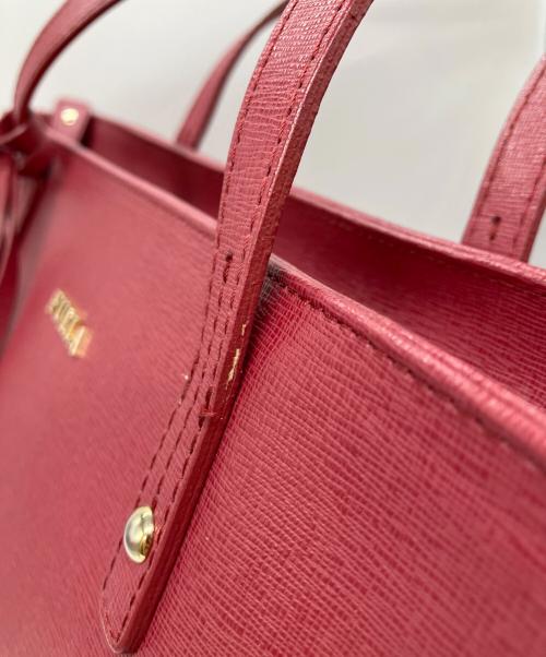 FURLA（フルラ）FURLA (フルラ) レザートートバッグ レッドの古着・服飾アイテム