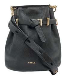 FURLA（フルラ）の古着「Auraミニバケット2wayクロスボディバッグ」｜ブラック