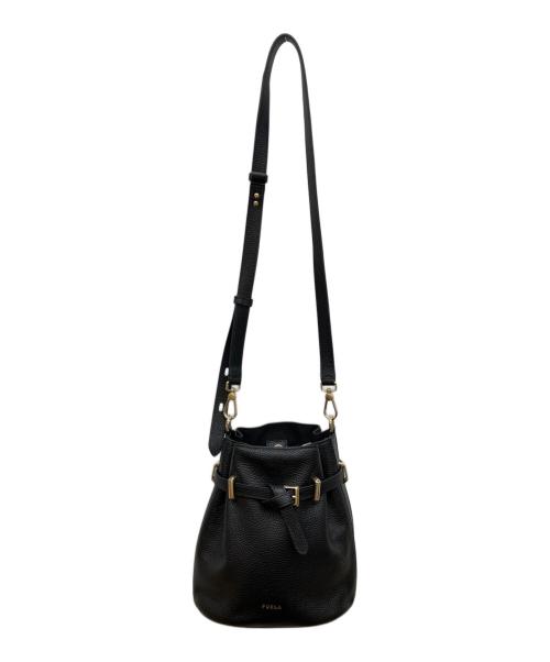 FURLA（フルラ）FURLA (フルラ) Auraミニバケット2wayクロスボディバッグ ブラックの古着・服飾アイテム