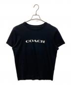 COACHコーチ）の古着「ロゴプリントTシャツ」｜ブラック