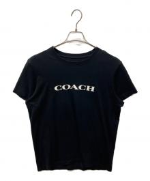COACH（コーチ）の古着「ロゴプリントTシャツ」｜ブラック