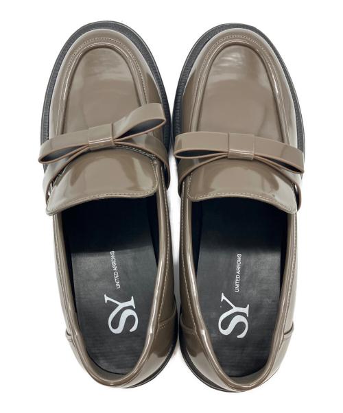SY UNITED ARROWS（シーユナイテッドアローズ）SY UNITED ARROWS (シーユナイテッドアローズ) リボンベルトローファー ブラウン サイズ:24の古着・服飾アイテム