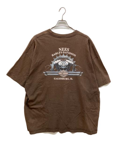 HARLEY-DAVIDSON（ハーレーダビッドソン）HARLEY-DAVIDSON (ハーレーダビッドソン) プリントTシャツ ブラウン サイズ:3Xの古着・服飾アイテム