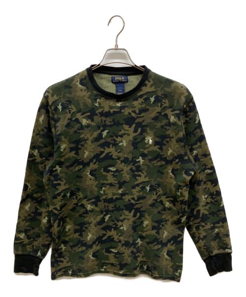 POLO RALPH LAUREN（ポロ・ラルフローレン）POLO RALPH LAUREN (ポロ・ラルフローレン) サーマルカットソー カーキ サイズ:Lの古着・服飾アイテム