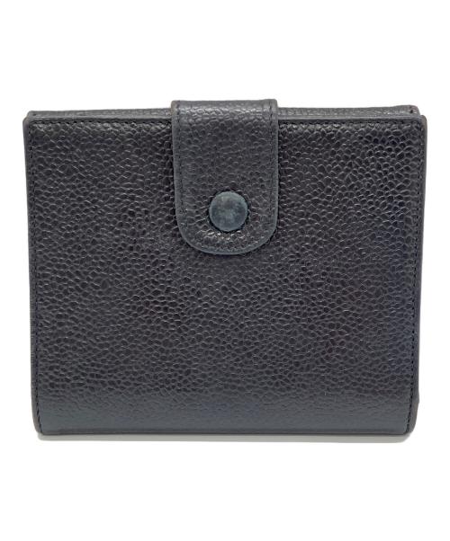 CHANEL（シャネル）CHANEL (シャネル) ココマークWホック財布　キャビアスキン　3つ折り財布 ブラックの古着・服飾アイテム