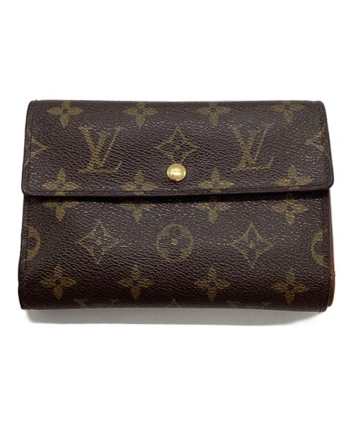 LOUIS VUITTON（ルイ ヴィトン）LOUIS VUITTON (ルイ ヴィトン) ポルトトレゾール エテュイパピエ	モノグラム　3つ折り財布 ブラウンの古着・服飾アイテム
