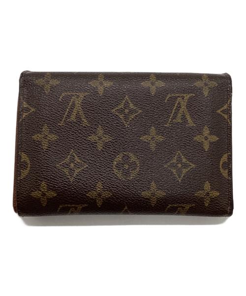 LOUIS VUITTON（ルイ ヴィトン）LOUIS VUITTON (ルイ ヴィトン) ポルトトレゾール エテュイパピエ	モノグラム　3つ折り財布 ブラウンの古着・服飾アイテム