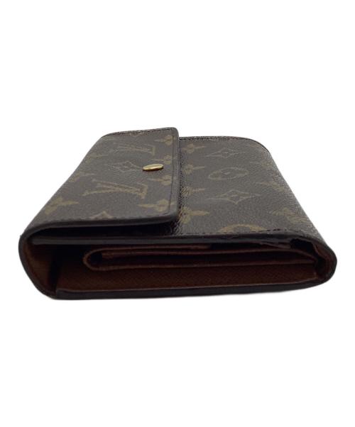 LOUIS VUITTON（ルイ ヴィトン）LOUIS VUITTON (ルイ ヴィトン) ポルトトレゾール エテュイパピエ	モノグラム　3つ折り財布 ブラウンの古着・服飾アイテム