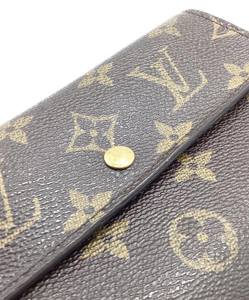 LOUIS VUITTON（ルイ ヴィトン）LOUIS VUITTON (ルイ ヴィトン) ポルトトレゾール エテュイパピエ	モノグラム　3つ折り財布 ブラウンの古着・服飾アイテム
