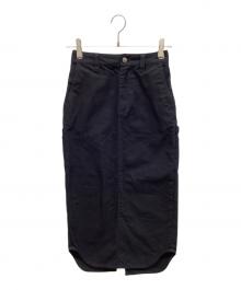 CarHartt（カーハート）の古着「WARDROBE W PIERCE MIDI SKIRT　ひざ丈スカート」｜ブラック