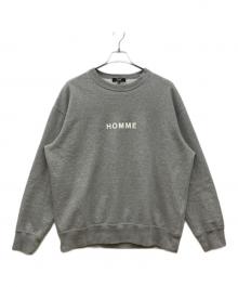 COMME des GARCONS HOMME（コムデギャルソン オム）の古着「綿裏毛 製品プリントスウェット」｜グレー