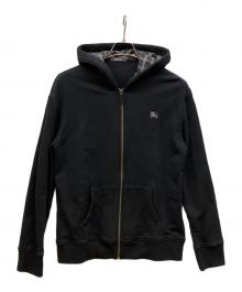 BURBERRY BLACK LABEL（バーバリーブラックレーベル）の古着「ジップパーカー」｜ブラック