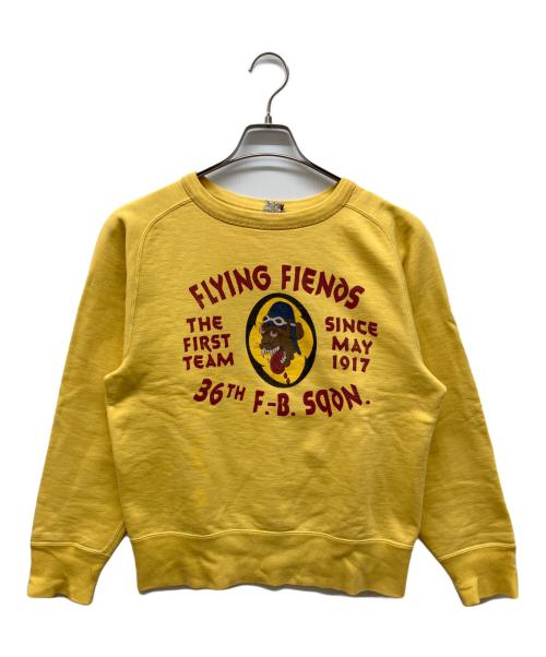 BUZZ RICKSON'S（バズリクソンズ）Buzz Rickson's (バズリクソンズ) プリントスウェット イエロー サイズ:Mの古着・服飾アイテム